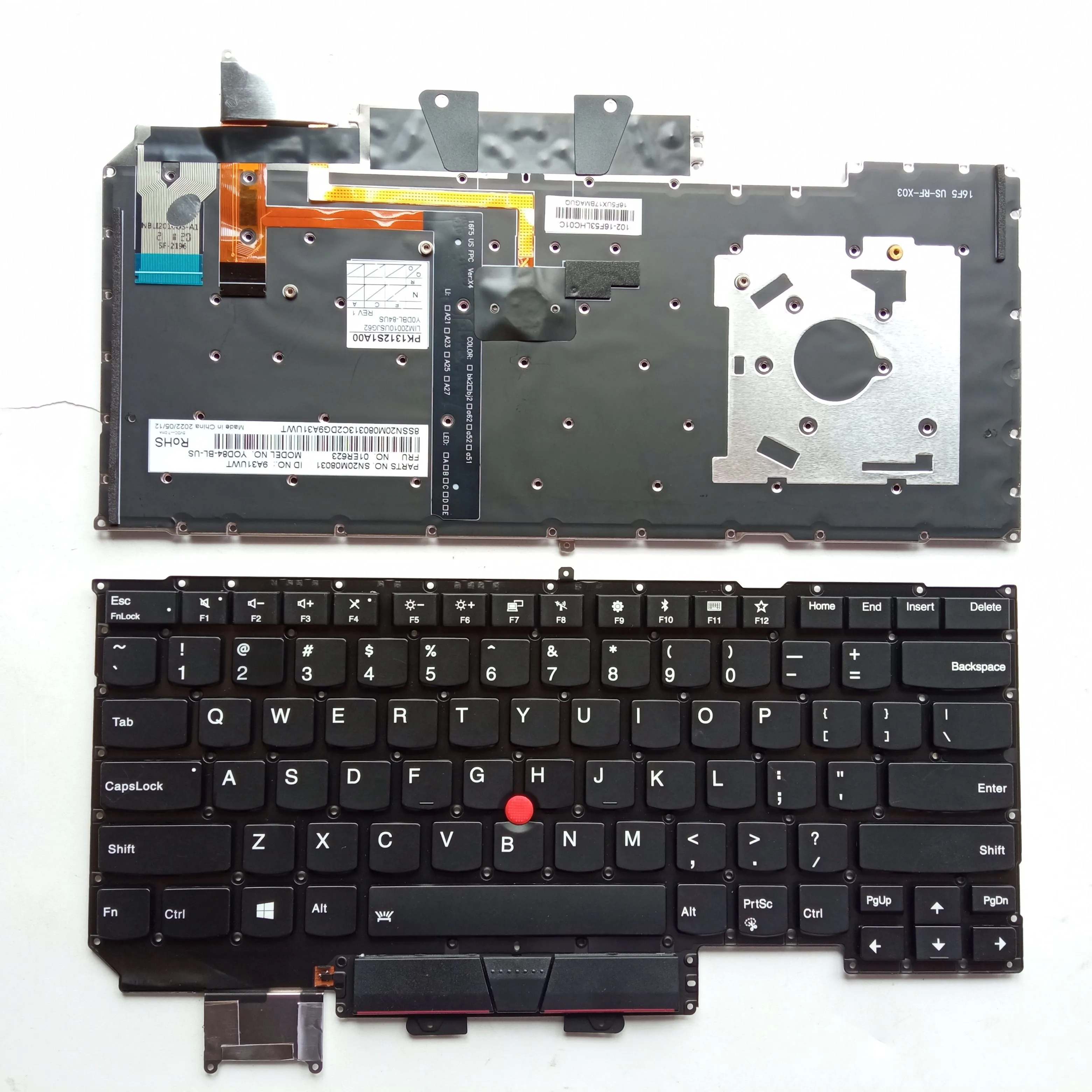 Picture of Laptop US keyboard forNew Replacement Keyboard Laptop For IBM X1C 2017/X1C 2018/X1 Carbon 5th/X1 Carbon 6th BLACK With Point Backlit (OEM) US US Layout